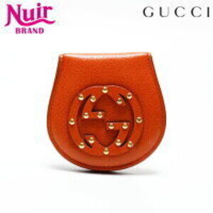 Gucci Leather Interlocking Coin Wallet Case Brown